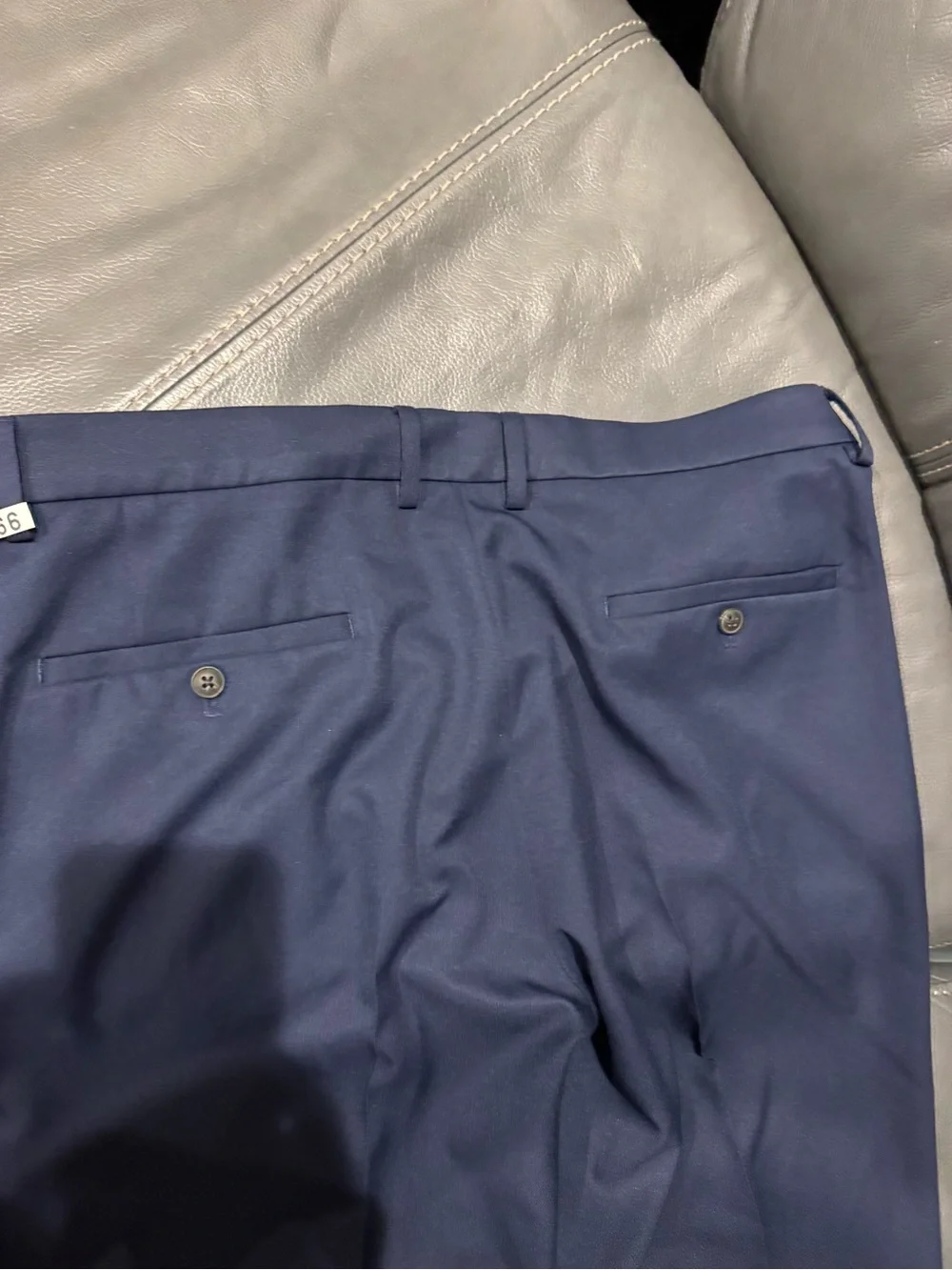 Haggar Men's Navy Flat-Front Dress Pants Size 36/30